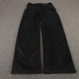 Vintage Patagonia Fleece Pants Womens Medium Black Wide Leg Drawstring Y2K